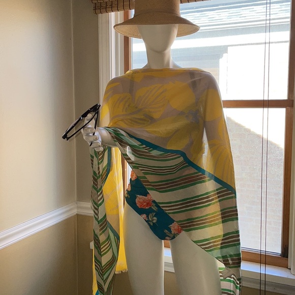 Loft Palm Print Cotton Sarong - Picture 8 of 9